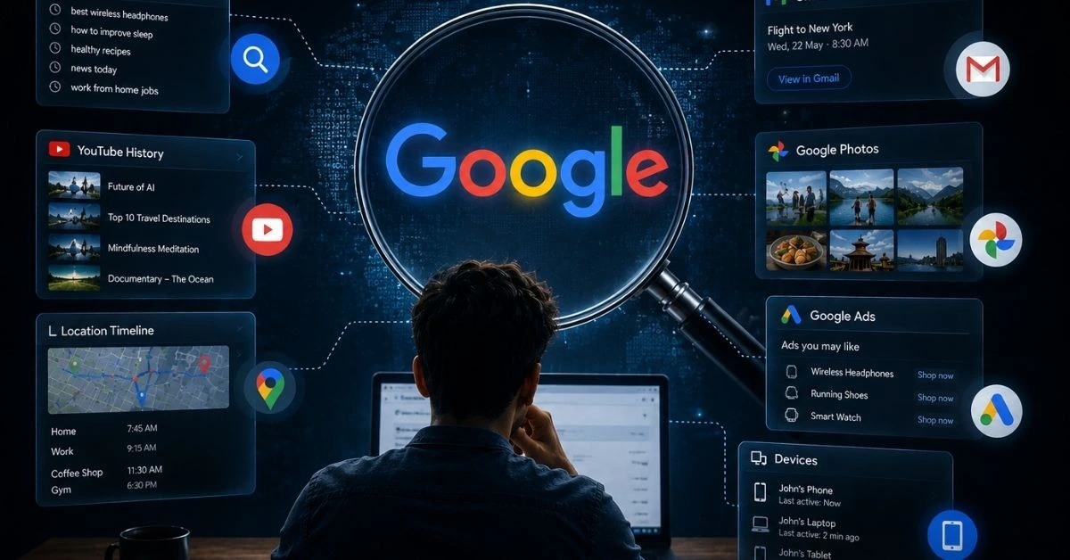 গুগল আপনার অবস্থান সম্পর্কেও তথ্য পেতে পারে।