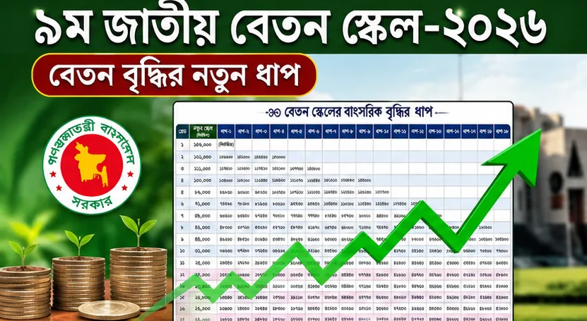 নবম পে-স্কেল ২০২৬-এ ১ম থেকে ২০তম গ্রেডের নতুন বেতনের তালিকা