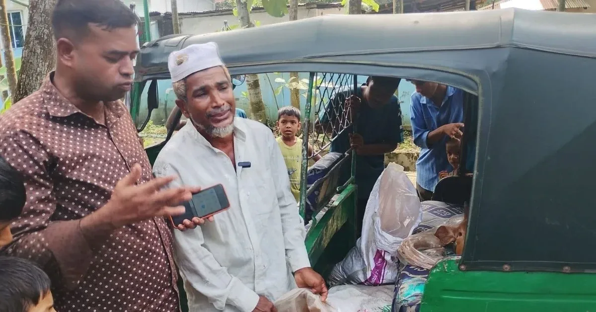 টিয়ায় চুরি করা গরুর মাংস নিয়ে পালানোর সময় আটক সিএনজি অটোরিকশা ও স্থানীয় জনতা